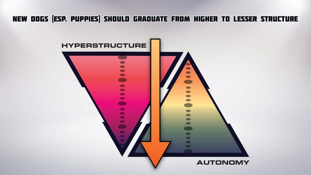 A diagram showing the difference between low structure and high structure